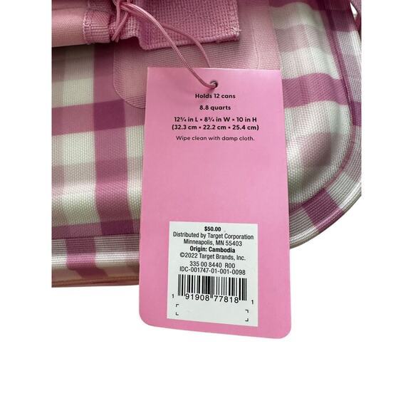 Pink White Gingham Check Cooler by Stoney Clover Lane x Target - Picture 7 of 8